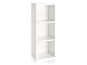 Way Basics 36.8"H Wynwood 3-Cube Narrow Bookcase Organizer and Modern Eco