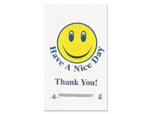 Barnes Paper Company Bag,Plas,Smiley Face,Wh T1/6SMILEY Barnes Paper Company Bag,Plas,Smiley Face,Wh T1/6SMILEY