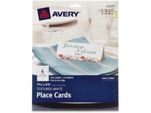 Avery AVE16109 CARD, TEXTURED PLACE CARD, COLOR: WHITE - 16109 Avery AVE16109 CARD, TEXTURED PLACE CARD, COLOR: WHITE - 16109