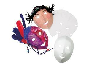 Roylco Folding Fun Masks 8-1/4"x10-1/2" 40/PK White R52076 Roylco Folding Fun Masks 8-1/4"x10-1/2" 40/PK White R52076