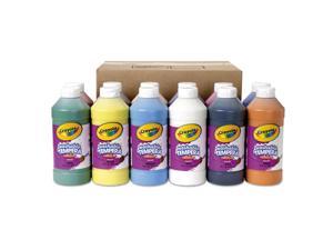 Crayola 54-8216 Washable Paint, Assorted, 16 Oz Bottle, 12 Per Set