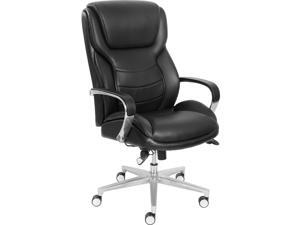 La-Z-Boy ComfortCore Gel Seat Executive Chair - Faux Leather Black Seat - Faux Leather Black Back - 28.5" Width x 32.8" La-Z-Boy ComfortCore Gel Seat Executive Chair - Faux Leather Black Seat - Faux Leather Black Back - 28.5" Width x 32.8"
