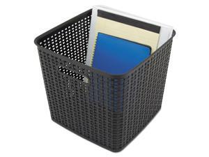 Advantus Extra Large Weave Bin 12.64" x 11" Black 2/Pack 40376