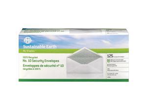 Staples Sustainable Earth #10 100% Recycled Business Envelopes 125/BX (74101) Staples Sustainable Earth #10 100% Recycled Business Envelopes 125/BX (74101)