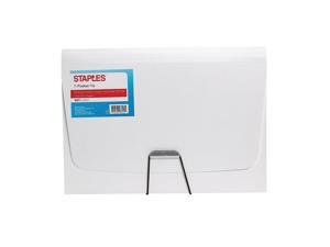Staples Plastic 7 Pocket Reinforced Expanding Folder Letter Size White TR52024