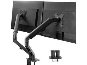 VIVO Black Articulating Dual 17" to 27" Monitor Mechanical Spring Arms, Clamp-on Desk Mount Stand (STAND-V200S)