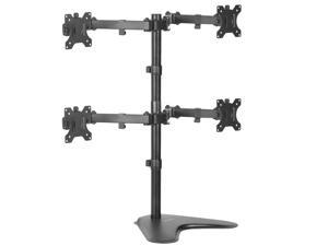 VIVO Quad LCD Monitor Desk Stand/Mount Free Standing Adjustable 4 Screens up to 27" (STAND-V004F)