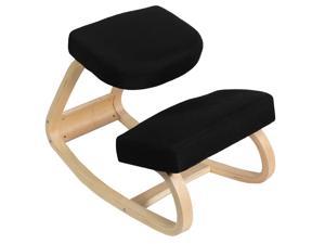 VIVO Ergonomic Wooden Rocking Kneeling Chair, Rocker Stool for Home and Office, Angled Posture Seat (CHAIR-K04R)
