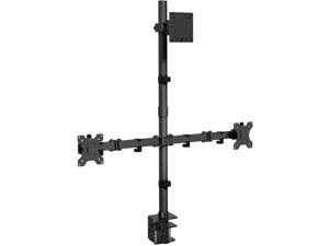 VIVO Triple Computer Monitor Desk Mount, 1 Ultrawide up to 49", 2 Standard Screens up to 27", Black, STAND-V103T