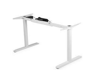 VIVO White Electric Stand Up Desk Frame Workstation Single Motor Ergonomic Standing Height Adjustable Base (DESK-V102EW) VIVO White Electric Stand Up Desk Frame Workstation Single Motor Ergonomic Standing Height Adjustable Base (DESK-V102EW)