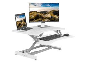 VIVO White Small Height Adjustable Standing Desk Workstation | Monitor Riser 30" Tabletop Converter (DESK-V000MW) VIVO White Small Height Adjustable Standing Desk Workstation | Monitor Riser 30" Tabletop Converter (DESK-V000MW)