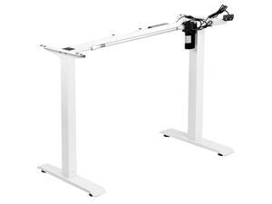 VIVO White Electric Stand Up Desk Frame, Single Motor Standing Adjustable Base VIVO White Electric Stand Up Desk Frame, Single Motor Standing Adjustable Base