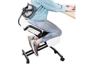 DRAGONN (By VIVO) Ergonomic Kneeling Chair with Back Support for Home & Office, Angled Posture Seat, White (DN-CH-K02W) DRAGONN (By VIVO) Ergonomic Kneeling Chair with Back Support for Home & Office, Angled Posture Seat, White (DN-CH-K02W)