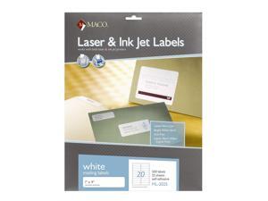 MACO Laser/Ink Jet White Address Labels, 1 x 4 Inches, 20 Per Sheet, 500 Per Pack (ML-2025) MACO Laser/Ink Jet White Address Labels, 1 x 4 Inches, 20 Per Sheet, 500 Per Pack (ML-2025)