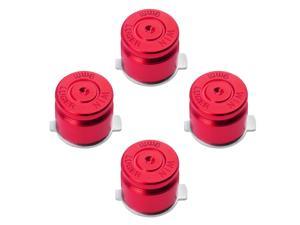 Metal Buttons Set Mod Kits for PS 3 Dualshock 3 4 Controller Bullet Style Red
