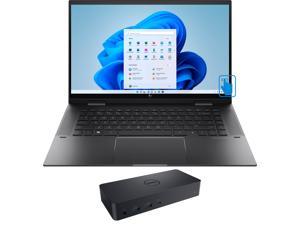 HP ENVY x360 Home & Business 2-in-1 Laptop (AMD Ryzen 7 5700U 8-Core, 15.6" 60Hz Touch Full HD (1920x1080), AMD Radeon, 16GB RAM, 512GB PCIe SSD, Backlit KB, Wifi, Win 11 Home) with D6000 Dock
