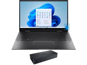 HP ENVY x360 -15 Home & Business 2-in-1 Laptop (AMD Ryzen 5 5500U 6-Core, 15.6" 60Hz Touch Full HD (1920x1080), AMD Radeon, 16GB RAM, 256GB PCIe SSD, Backlit KB, Wifi, Win 11 Home) with D6000 Dock