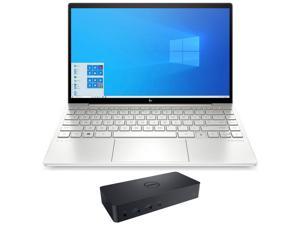 HP ENVY 13 Home & Business Laptop (Intel i5-1135G7 4-Core, 13.3" 60Hz Full HD (1920x1080), Intel Iris Xe, 8GB RAM, 256GB PCIe SSD, Backlit KB, Wifi, Webcam, Win 11 Home) with D6000 Dock