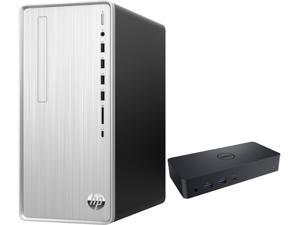 HP Pavillion TP01-2234 Home & Business Desktop (AMD Ryzen 7 5700G 8-Core, AMD Radeon, 16GB RAM, 1TB HDD (3.5), Wifi, USB 3.2, HDMI, Bluetooth, SD Card, Win 11 Pro) with D6000 Dock