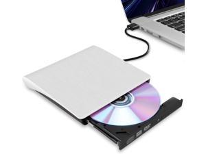 Aochakimg Unidad externa de CDDVD para laptop USB 30 ultradelgada grabadora portátil compatible con Mac MacBook ProAir iMac de computadora Windows 7810XPVista blanco