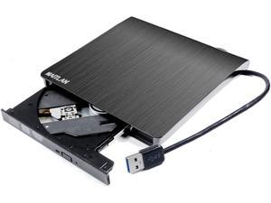Portable USB 3.0 Portable External DVD CD Writer, for HP Notebook Envy X360 13 17 13t 17t ProBook 450 G6 650 650 2-in-1 Touch Laptops, DVD+-R/RW DL DVD-RAM 24X CD-R Burner Optical Drive