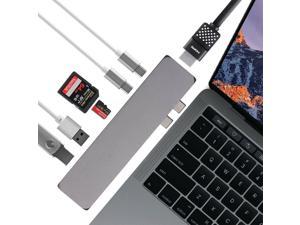 MacBook Air 2020-2018 6 in 2 USB C Adapter with Thunderbolt 3 USB C Port SD/Micro SD Card Reader 100W PD Ofima MacBook Air Adapter USB C Hub for MacBook Pro 2020-2016 3 USB-A 3.0 Data Ports 