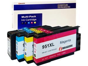 INK4WORK 4 Pack Replacement 950XL 951XL Ink Cartridge Fits HP Officejet PRO 8100 8600 8610 8620 8630 8640 8660 8615 8625 251dw 276dw