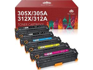 Toner Kingdom Remanufactured Toner Cartridge Replacement for HP 305 305A 305X 312 312A 312X 304A for HP Laserjet Pro 400 300 Color MFP M451dn M451nw M475dn M476nw M476dw M351A M375nw Printer 5 Pack