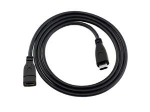 USB 3.1 Type-C USB-C Male to Female Extension Cable for Data and Power Charge Black 2m USB 3.1 Type-C USB-C Male to Female Extension Cable for Data and Power Charge Black 2m