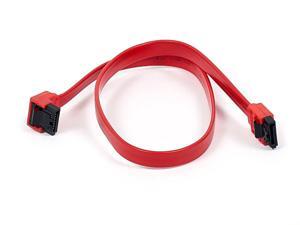 Monoprice 18-inch SATA III 6.0 Gbps Cable w/Locking Latch and 1x 90-degree Plug - Red Monoprice 18-inch SATA III 6.0 Gbps Cable w/Locking Latch and 1x 90-degree Plug - Red
