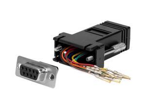 Monoprice DB9 Female to RJ-45 Modular Adaptor - Black Monoprice DB9 Female to RJ-45 Modular Adaptor - Black