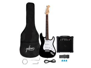 Monoprice Cali Complete Electric Guitar Package with 10W Amp and Gig Bag, Guitar Strap, and a 1/4in Guitar Cable, Ideal For Beginners - Indio Series