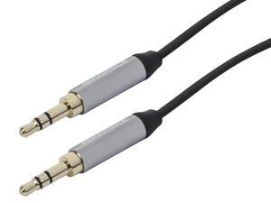 Monoprice 3.5mm Flat TRS Audio Patch Cable, 3ft Black