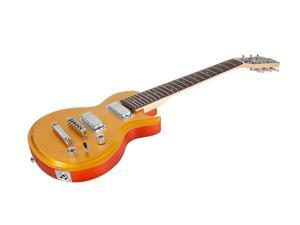 Monoprice Indio Mini 66 Electric Guitar - Goldtop, With Gig Bag
