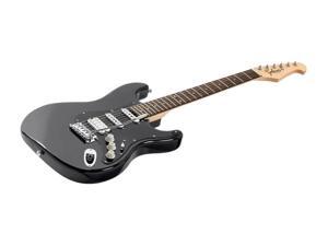 Monoprice Indio Cali Classic HSS Electric Guitar - Black, With Gig Bag Monoprice Indio Cali Classic HSS Electric Guitar - Black, With Gig Bag