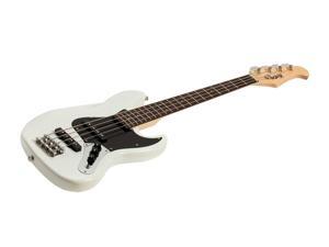 Monoprice Indio Mini Jamm Electric Bass - White, With Gig Bag Monoprice Indio Mini Jamm Electric Bass - White, With Gig Bag