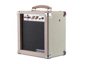 Monoprice 5-Watt 1x8 Guitar Combo Tube Amplifier - Tan / Beige with Celestion Super 8in Speaker, 12AX7 Preamp, For All Electric Guitars