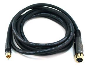 Monoprice 10ft Premier Series XLR Female to RCA Male Cable 16AWG Gold Plated