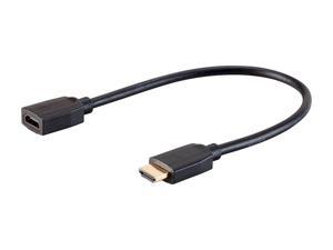 Monoprice High Speed HDMI Extension Cable - 3 Feet - Black, 48Gbps, Ultra 8K, Dynamic HDR, eARC - DynamicView Series