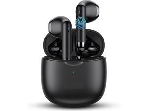 SGNICS for TMobile REVVL 6 Pro inEar Earphones Headset with Mic and Touch Control TWS Wireless Bluetooth 50 Earbuds with Charging Case  Black