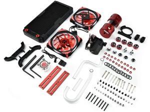 PC Water Cooling Kit, DIY Computer Water Cooling Set Water Row, SC600 Water Pump, Water Tank and Fans All-in-one Liquid CPU Cooler Kit PC Water Cooling Kit, DIY Computer Water Cooling Set Water Row, SC600 Water Pump, Water Tank and Fans All-in-one Liquid CPU Cooler Kit