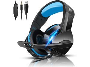 PS4 Gaming Headset with 7.1 Surround Sound, Xbox One Headset with Noise Canceling Mic & LED Light, PHOINIKAS H3 Over Ear Headphones, Compatible with Nintendo Switch, PC, PS4, Xbox One, Laptop (Blue) PS4 Gaming Headset with 7.1 Surround Sound, Xbox One Headset with Noise Canceling Mic & LED Light, PHOINIKAS H3 Over Ear Headphones, Compatible with Nintendo Switch, PC, PS4, Xbox One, Laptop (Blue)