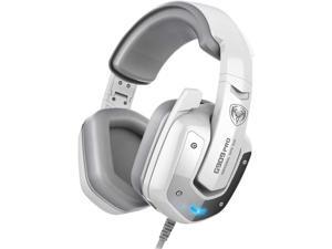 SOMIC G909PRO Gaming Headset,7.1 Virtual Surround Sound USB Over Ear Bass Headphone for PS4,PC with Mic,Volume Control,LED(White) SOMIC G909PRO Gaming Headset,7.1 Virtual Surround Sound USB Over Ear Bass Headphone for PS4,PC with Mic,Volume Control,LED(White)