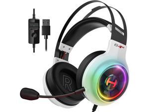 Edifier G4 TE Gaming Headset for PC, PS4, 7.1 Surround Sound Gaming Headphones with Noise Canceling Microphone, USB Over-Ear Headphone Wired with RGB Light, 50mm Driver for Mac, Laptop,White Edifier G4 TE Gaming Headset for PC, PS4, 7.1 Surround Sound Gaming Headphones with Noise Canceling Microphone, USB Over-Ear Headphone Wired with RGB Light, 50mm Driver for Mac, Laptop,White