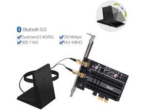 Dual Band 2974Mbps WiFi 6 PCI-E 1X Wireless Adapter 2.4G/5Ghz 802.11Ac/Ax Bluetooth 5.0 for AX200 Network Card Apply to Winow,Magnetic Antenna Dual Band 2974Mbps WiFi 6 PCI-E 1X Wireless Adapter 2.4G/5Ghz 802.11Ac/Ax Bluetooth 5.0 for AX200 Network Card Apply to Winow,Magnetic Antenna