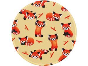 Small Round Mousepad 7.9 inches Non-Slip Rubber Base for Office Home Laptop Computer Aiphamy Mouse Pad with Stitched Edge Cow Print 