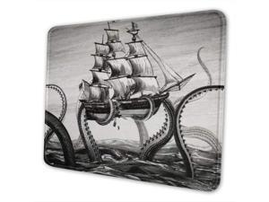 Kraken Octopus Pattern Mouse Pad with Stitched Edge, Premium-Textured Mouse Mat, Non-Slip Rubber Base Mousepad for Laptop, Computer & PC, 10.3x8.3x0.03 inch Kraken Octopus Pattern Mouse Pad with Stitched Edge, Premium-Textured Mouse Mat, Non-Slip Rubber Base Mousepad for Laptop, Computer & PC, 10.3x8.3x0.03 inch