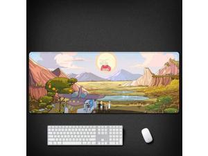 Anime Mouse Pad Rick and Morty Large Extended Gaming Mouse Pad Desk Mat, Stitched Edges, Non-Slip Rubber Base, Ultra Thick Mousepad for Office Gamer Home,3,31.511.9in