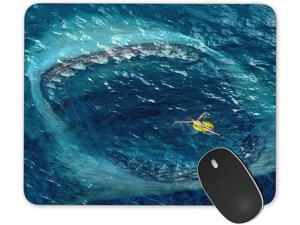 JNKPOAI Sea Shark Mouth Mouse Pad Mouse Pad for Laptop Computers Custom Mouse Pads (Shark, Square)