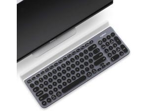 Ultra Thin Transparent Silicone Keyboard Cover Skin for Logitech K780 Wireless Keyboard Protective Skin (Black)